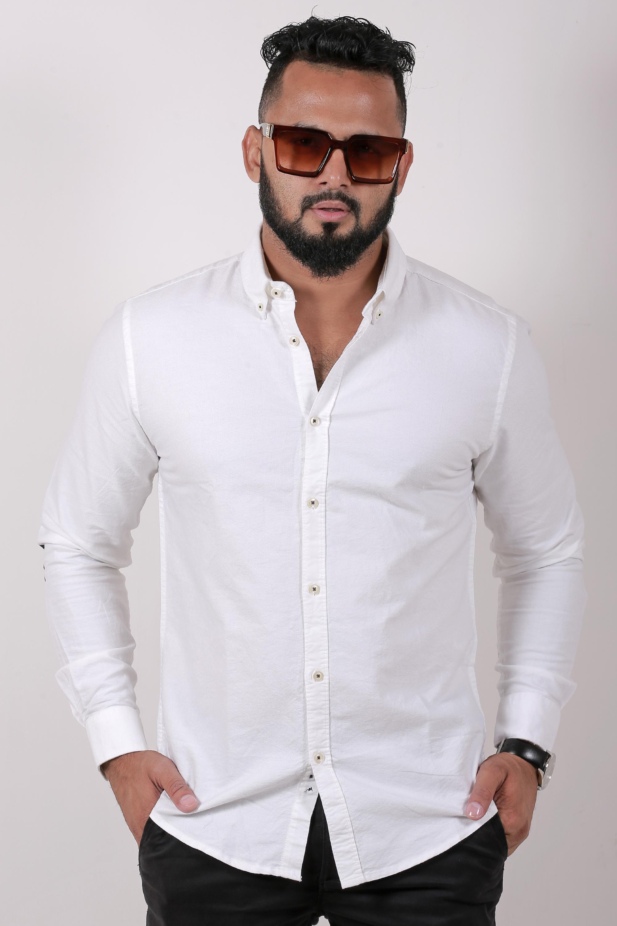 New Stylish Men's Slim Fit White Color Shirt - Zara-6